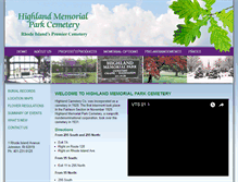 Tablet Screenshot of highlandmemorialparkcemetery.net